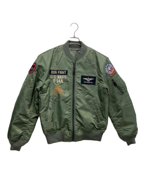 AVIREX（アヴィレックス）AVIREX (アヴィレックス) TOMCAT MA-1 グリーン サイズ:Ｌの古着・服飾アイテム
