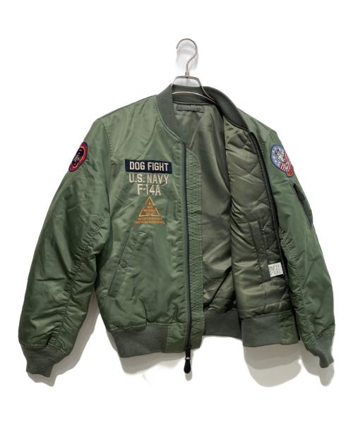 AVIREX（アヴィレックス）AVIREX (アヴィレックス) TOMCAT MA-1 グリーン サイズ:Ｌの古着・服飾アイテム