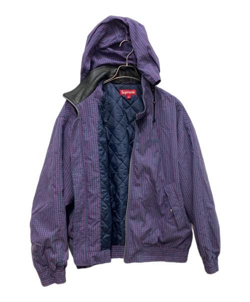 SUPREME（シュプリーム）SUPREME (シュプリーム) Leather Collar Utility Jacket　25SS  パープル サイズ:Lの古着・服飾アイテム