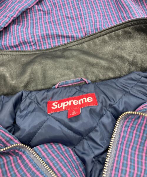 SUPREME（シュプリーム）SUPREME (シュプリーム) Leather Collar Utility Jacket　25SS  パープル サイズ:Lの古着・服飾アイテム