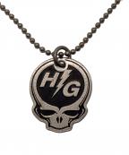Hysteric Glamourヒステリックグラマー）の古着「HYS SKULL HEAD ボールチェーンネックス」｜シルバー