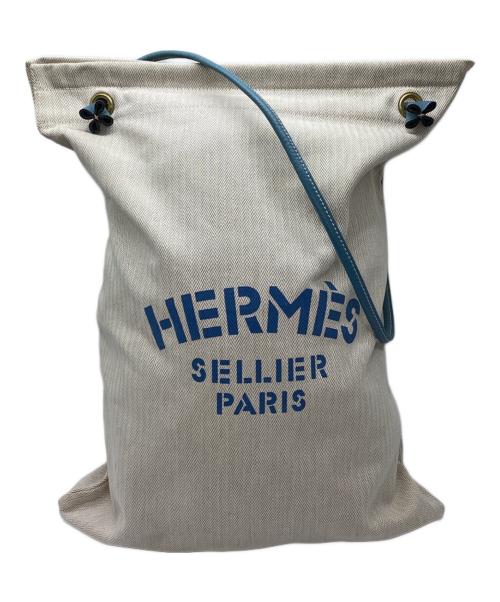 HERMES（エルメス）HERMES (エルメス) ショルダーバッグ　アリーヌGM ベージュ×ブルー サイズ:-の古着・服飾アイテム