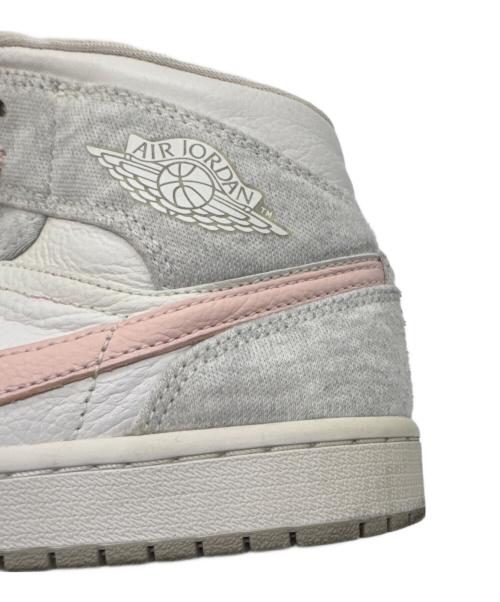 NIKE（ナイキ）NIKE (ナイキ) WMNS AIR JORDAN 1 MID SE LT IRON ORE/ATMOSPHERE-WHITE　 グレー サイズ:US9（26）の古着・服飾アイテム