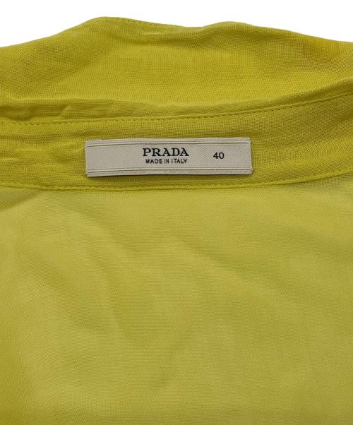 PRADA（プラダ）PRADA (プラダ) レース切替チュールシャツ イエロー サイズ:40の古着・服飾アイテム