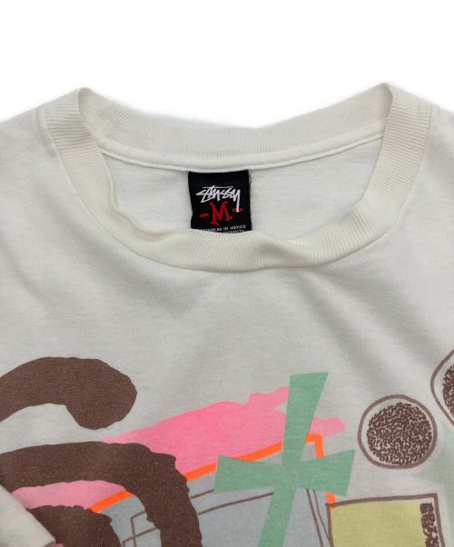 stussy（ステューシー）stussy (ステューシー) 00sデカロゴTシャツ ホワイト サイズ:Mの古着・服飾アイテム