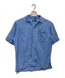 POLO RALPH LAUREN（ポロ・ラルフローレン）の古着「オープンカラーシャツ　リネン・シルク」｜ブルー