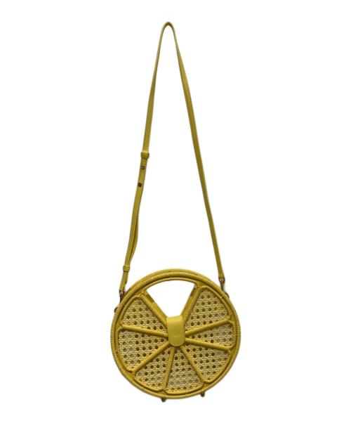 Kate Spade（ケイトスペード）Kate Spade (ケイトスペード) レモン ドロップ ラフィア トップ ハンドル バッグ　KB973 イエローの古着・服飾アイテム