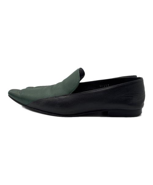 DRIES VAN NOTEN（ドリスヴァンノッテン）DRIES VAN NOTEN (ドリスヴァンノッテン) ローファー 　DD277 ブラック×グリーン サイズ:38の古着・服飾アイテム