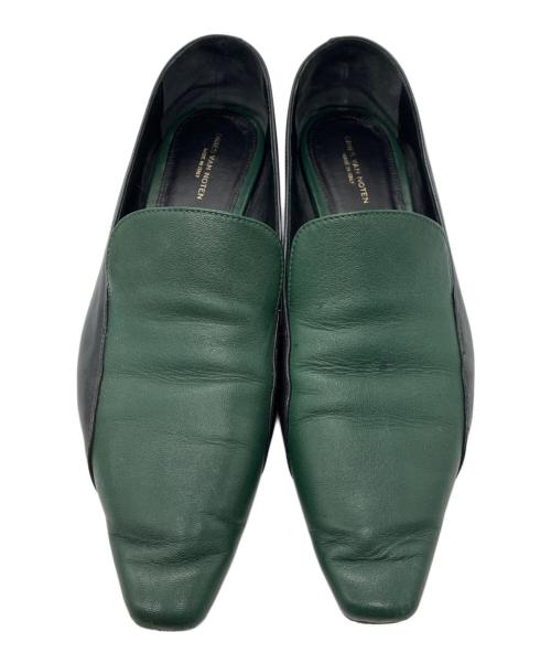 DRIES VAN NOTEN（ドリスヴァンノッテン）DRIES VAN NOTEN (ドリスヴァンノッテン) ローファー 　DD277 ブラック×グリーン サイズ:38の古着・服飾アイテム