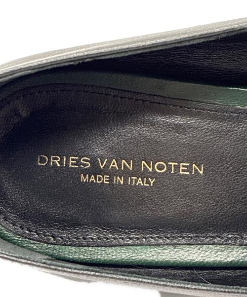 DRIES VAN NOTEN（ドリスヴァンノッテン）DRIES VAN NOTEN (ドリスヴァンノッテン) ローファー 　DD277 ブラック×グリーン サイズ:38の古着・服飾アイテム