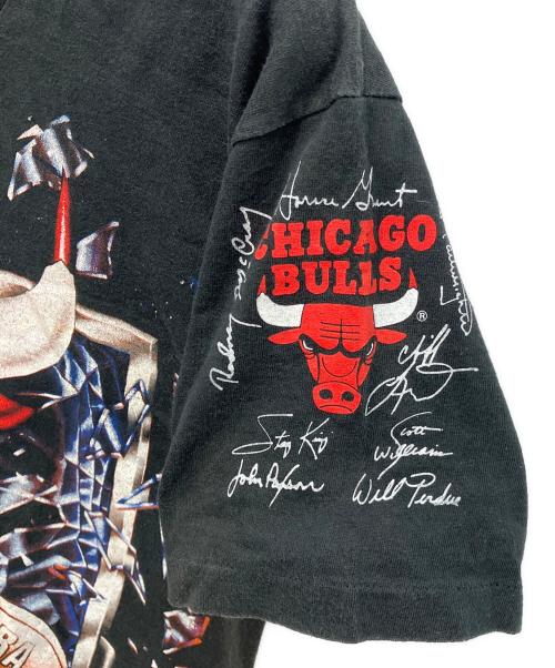 anvil（アンヴィル）anvil (アンヴィル) chicago bulls TEE　 USA製 シングルステッチ ブラック サイズ:Mの古着・服飾アイテム