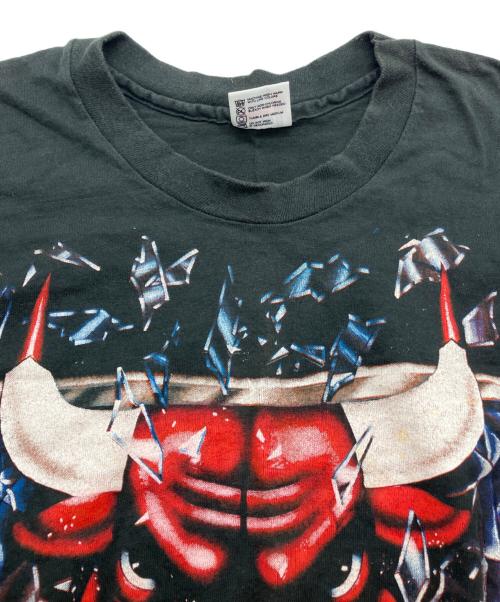 anvil（アンヴィル）anvil (アンヴィル) chicago bulls TEE　 USA製 シングルステッチ ブラック サイズ:Mの古着・服飾アイテム