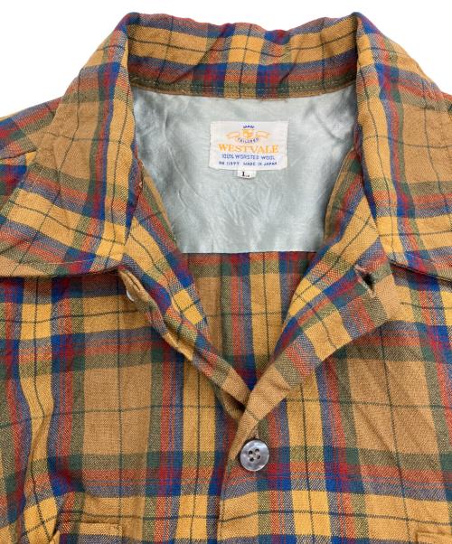 WESTVALE（ウェストベイル）WESTVALE (ウェストベイル) オープンカラーチェックシャツ イエロー サイズ:Lの古着・服飾アイテム