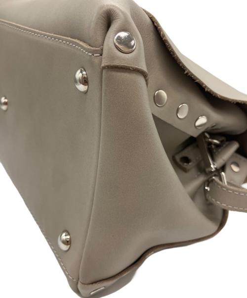 zanellato（ザネラート）ZANELLATO (ザネラート) POSTINAスタッズレザーショルダーバッグ グレーの古着・服飾アイテム