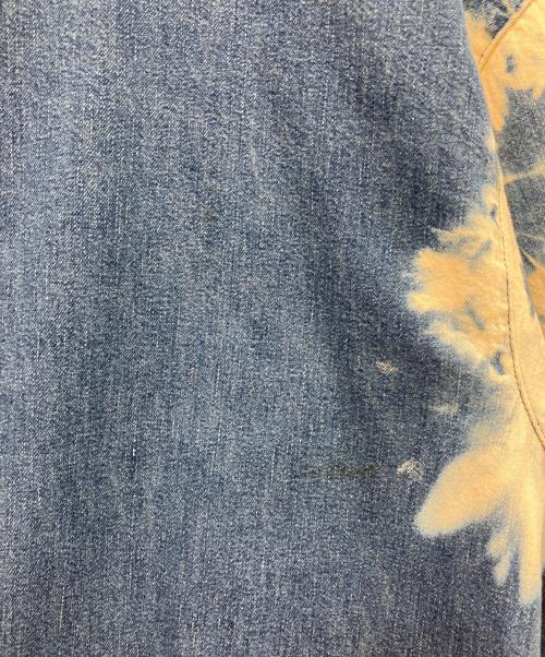 POLO RALPH LAUREN（ポロ・ラルフローレン）POLO RALPH LAUREN (ポロ・ラルフローレン) 80-90S ブリーチデニムスイングトップ　三角タグ USA製 襟裏赤 インディゴ サイズ:Mの古着・服飾アイテム