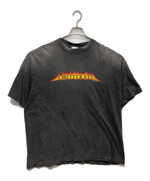 SAINT MICHAEL（セントマイケル）SAINT MICHAEL (セントマイケル) S/S TEE OBLITERATE　SM-HR8-0000-013 ブラック サイズ:XXLの古着・服飾アイテム
