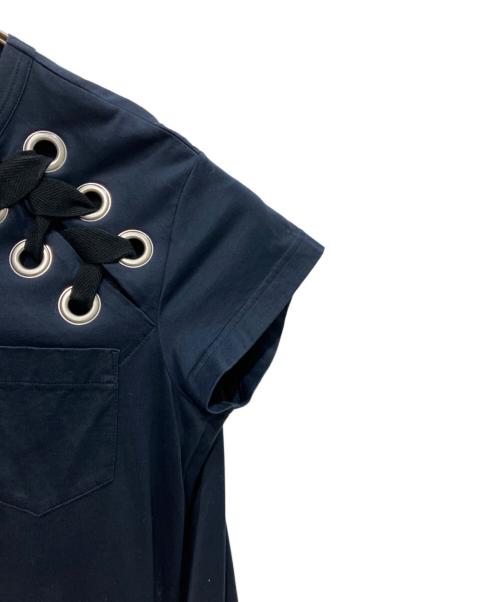 sacai（サカイ）sacai (サカイ) レースアップカットソーワンピース　18-03646 ネイビー サイズ:3の古着・服飾アイテム