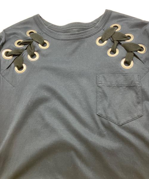 sacai（サカイ）sacai (サカイ) レースアップカットソーワンピース　18-03646 ネイビー サイズ:3の古着・服飾アイテム