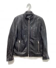JACKROSE（ジャックローズ）の古着「シングルライダースジャケット」｜ブラック