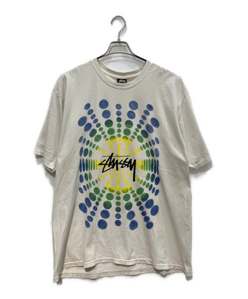 stussy（ステューシー）stussy (ステューシー) プリントTシャツ　 ホワイト サイズ:Lの古着・服飾アイテム