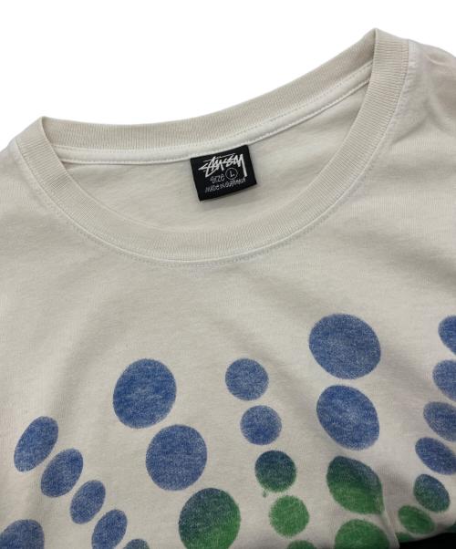 stussy（ステューシー）stussy (ステューシー) プリントTシャツ　 ホワイト サイズ:Lの古着・服飾アイテム