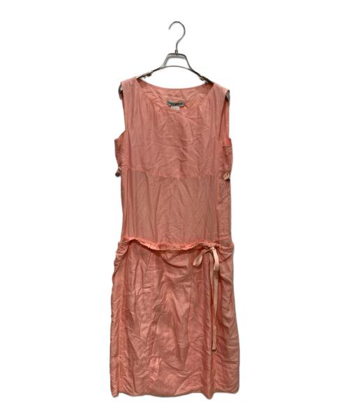 ISSEY MIYAKE（イッセイミヤケ）ISSEY MIYAKE (イッセイミヤケ) ノースリーブワンピース ピンク サイズ:Mの古着・服飾アイテム
