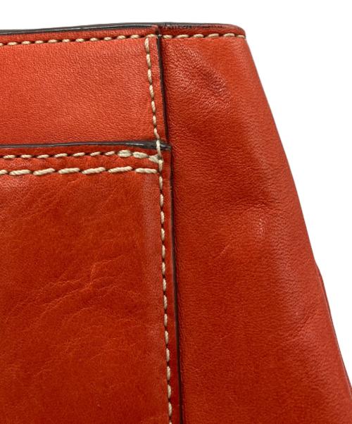 COACH（コーチ）COACH (コーチ) ターンロックレザートートバッグ　 レッドの古着・服飾アイテム