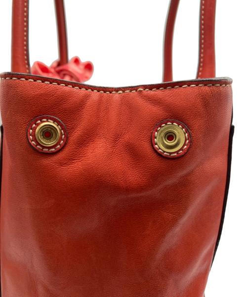 COACH（コーチ）COACH (コーチ) ターンロックレザートートバッグ　 レッドの古着・服飾アイテム