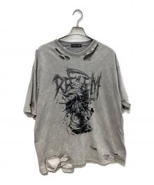 REFLEM（レフレム）の古着「安全ピン付きダメージTシャツ　4069100300RF26-A03」｜グレー