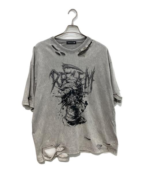REFLEM（レフレム）REFLEM (レフレム) 安全ピン付きダメージTシャツ　4069100300RF26-A03 グレー サイズ:Freeの古着・服飾アイテム