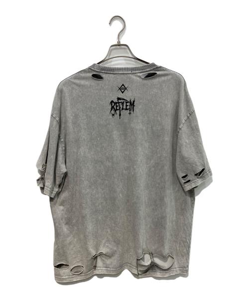 REFLEM（レフレム）REFLEM (レフレム) 安全ピン付きダメージTシャツ　4069100300RF26-A03 グレー サイズ:Freeの古着・服飾アイテム