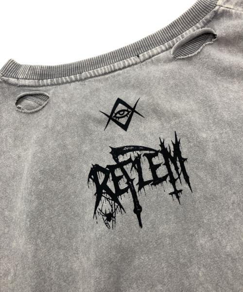 REFLEM（レフレム）REFLEM (レフレム) 安全ピン付きダメージTシャツ　4069100300RF26-A03 グレー サイズ:Freeの古着・服飾アイテム