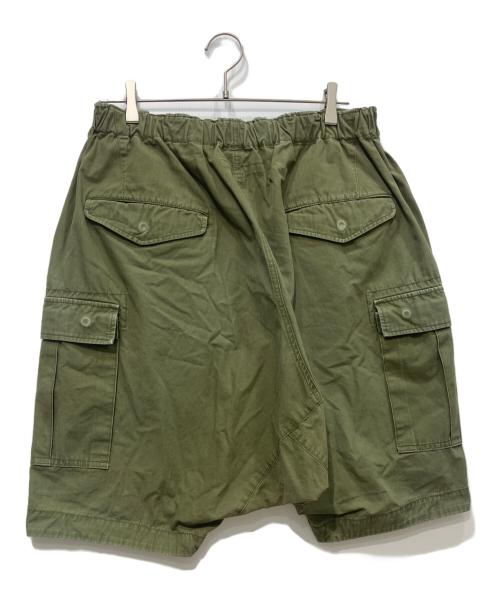 JUNYA WATANABE MAN（ジュンヤワタナベマン）JUNYA WATANABE MAN (ジュンヤワタナベマン) コットン リップストップ サルエル カーゴ ショーツ　AD2021　WI-P022 カーキ サイズ:Lの古着・服飾アイテム