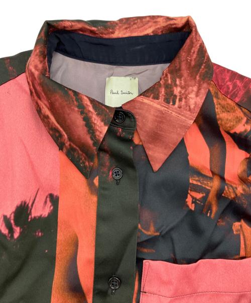 PAUL SMITH（ポールスミス）Paul Smith (ポールスミス) 総柄シャツワンピース　OPPPKM0300 ピンク サイズ:38の古着・服飾アイテム