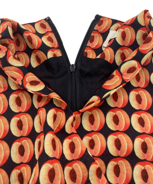 PAUL SMITH（ポールスミス）Paul Smith (ポールスミス) フルーツ総柄ワンピース　OPPPLW0718 ブラック サイズ:40の古着・服飾アイテム