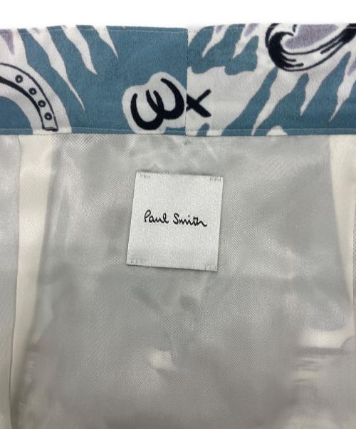 PAUL SMITH（ポールスミス）Paul Smith (ポールスミス) カウボーイプリントラップスカート　SKPPIA7702 ブルー サイズ:40の古着・服飾アイテム