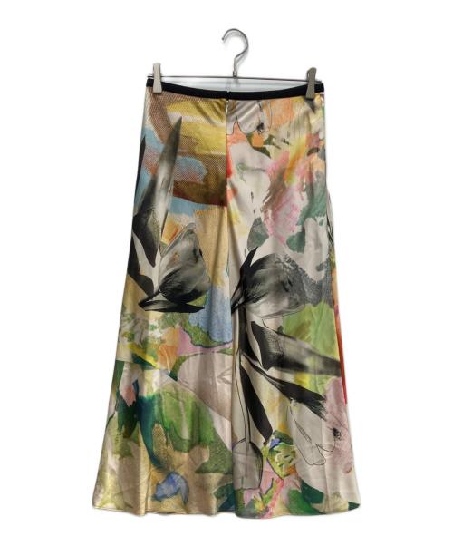 PAUL SMITH（ポールスミス）Paul Smith (ポールスミス) Fabric Floral Collage バイアス スカート グリーン サイズ:42の古着・服飾アイテム