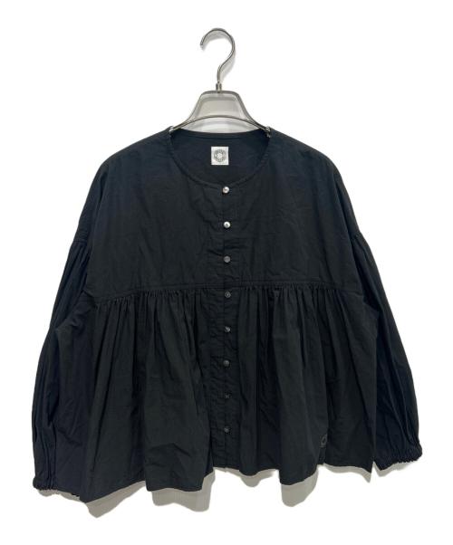 ORCIVAL（オーシバル）ORCIVAL (オーシバル) Cotton Poplin Gathered Long Sleeve Outer Shirt ブラック サイズ:Freeの古着・服飾アイテム