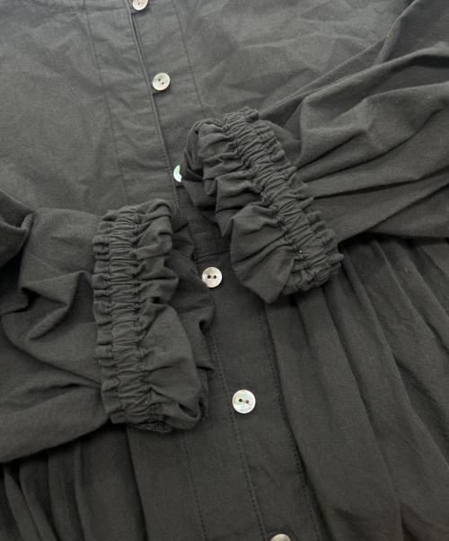 ORCIVAL（オーシバル）ORCIVAL (オーシバル) Cotton Poplin Gathered Long Sleeve Outer Shirt ブラック サイズ:Freeの古着・服飾アイテム