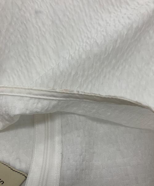 UNITED ARROWS TOKYO（ユナイテッドアローズトウキョウ）UNITED ARROWS TOKYO (ユナイテッドアローズトウキョウ) AIRY ジャカード 5SL ペプラム ブラウス ホワイト サイズ:38の古着・服飾アイテム