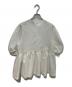 UNITED ARROWS TOKYO (ユナイテッドアローズトウキョウ) AIRY ジャカード 5SL ペプラム ブラウス ホワイト サイズ:38：7000円