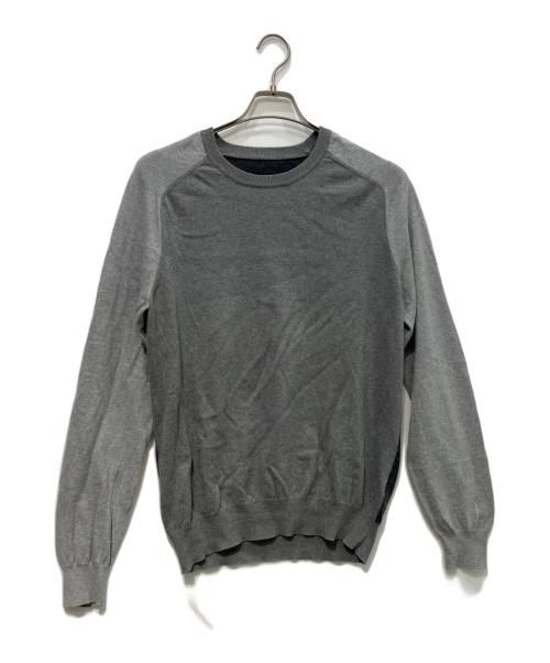 Maison Margiela（メゾンマルジェラ）Maison Margiela (メゾンマルジェラ) バイカラーニット　15SS　 Maison Margiela10 グレー サイズ:Lの古着・服飾アイテム
