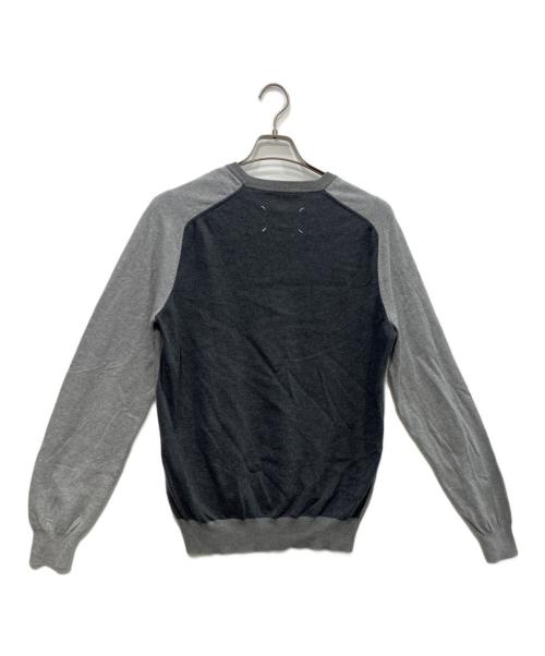 Maison Margiela（メゾンマルジェラ）Maison Margiela (メゾンマルジェラ) バイカラーニット　15SS　 Maison Margiela10 グレー サイズ:Lの古着・服飾アイテム