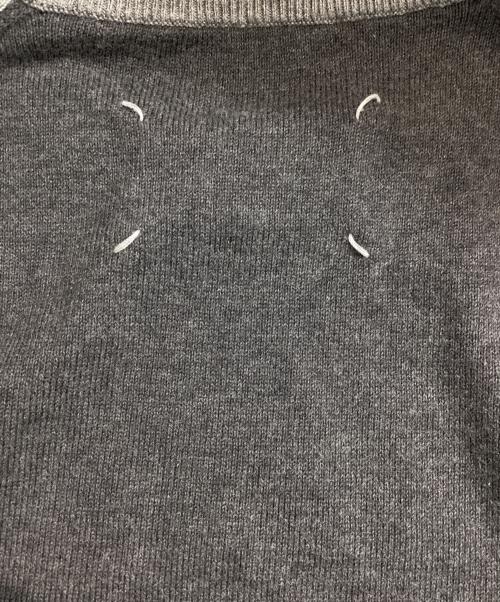 Maison Margiela（メゾンマルジェラ）Maison Margiela (メゾンマルジェラ) バイカラーニット　15SS　 Maison Margiela10 グレー サイズ:Lの古着・服飾アイテム