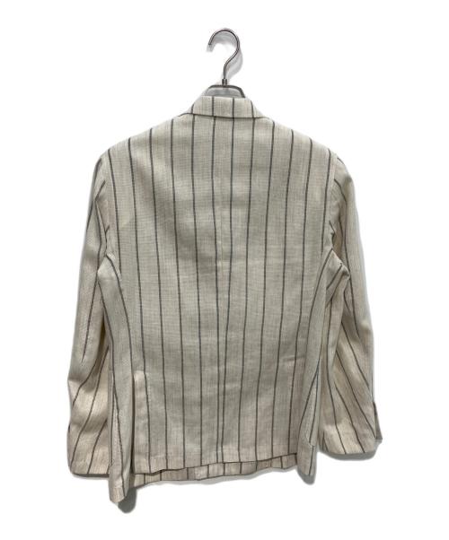 MANUEL RITZ（マニュエル・リッツ）MANUEL RITZ (マニュエル・リッツ) リネン混ダブルジャケット ベージュ サイズ:48の古着・服飾アイテム