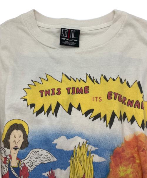 SAINT MICHAEL（セントマイケル）SAINT MICHAEL (セントマイケル) SS TEE/TIME IS ETRNL　23AW　SM-A23-0000-004　 ベージュ サイズ:Lの古着・服飾アイテム
