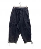 s'yteサイト）の古着「COTTON TWILL GARMENT DYED BALLOON CARGO PANTS  UB-P20-016」｜ブラック