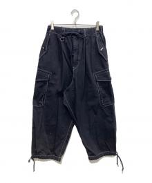 s'yte（サイト）の古着「COTTON TWILL GARMENT DYED BALLOON CARGO PANTS  UB-P20-016」｜ブラック