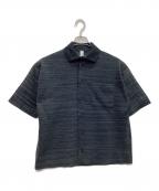 CFCLシーエフシーエル）の古着「TC MILAN RIB SHORT SLEEVE SHIRT」｜ブラック