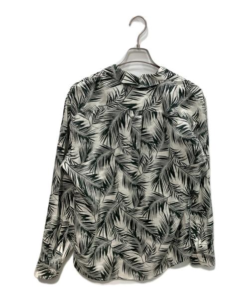 colony clothing（コロニークロージング）colony clothing (コロニークロージング) オープンカラーシャツ リーフ ホワイト×グリーン サイズ:Sの古着・服飾アイテム